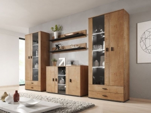 Гостиная Soho 10 дуб lefkas/черный 