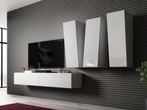 Гостиная Vigo Slant 1 белый мат/белый глянец