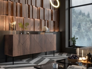 Комод ART DECO 3D орех грецкий