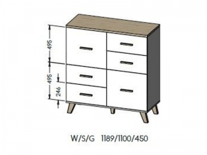 Комод Lotta 110 2D4S схема