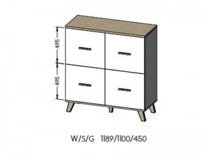 Комод Lotta 110 4D схема