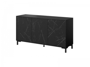 Комод Marmo 150 3D черный мат закрытая