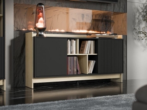 Комод PORTO 150 2D дуб кремона/черный
