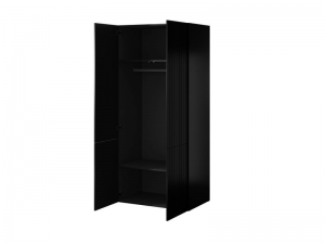 Шкаф Pafos 90 2D черный открыт