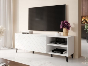 ТВ тумба Abeto 150 белый мат/белый глянец
