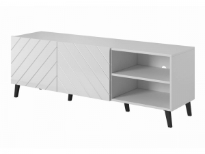 ТВ тумба Abeto 150 белый мат/белый глянец обзор 1