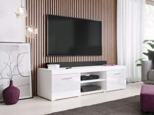 ТВ тумба Samba 140 белый мат/белый глянец
