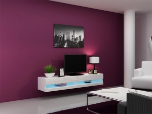 ТВ тумба Vigo new 180 белый мат/белый глянец