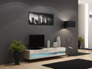 ТВ тумба Vigo new 180 дуб сонома мат/белый глянец
