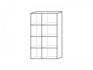 Витрина Samba напольная высокая