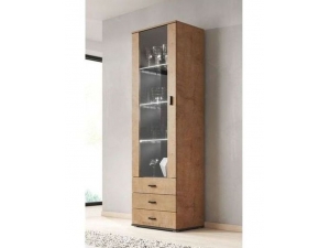 Витрина Soho S1 дуб lefkas/черный