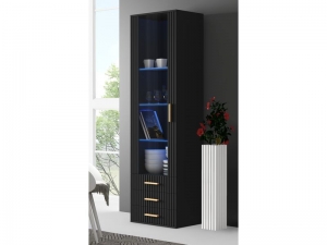 Витрина Verona 1W3S черный мат