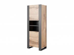 Витрина Wood антрацит/дуб вотан 